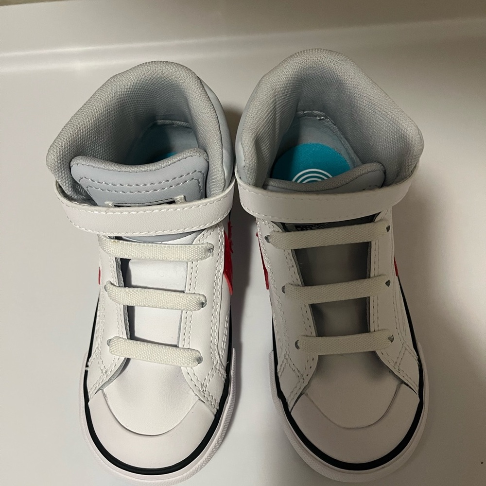 Converse Kids White and Red Sneakers